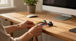 How to Route Cables Through a Sit-Stand Desk