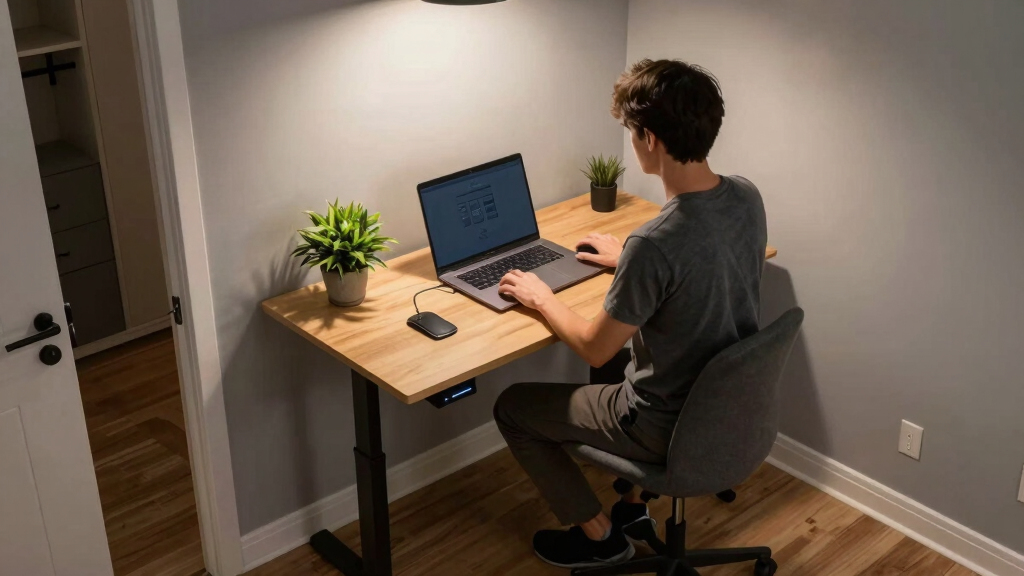 Small-Space Home Office: Fitting a Standing Desk into a Corner or Closet