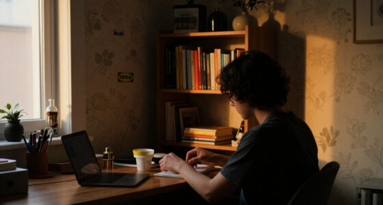 A Renter-Friendly Wall And IKEA BILLY Created A Moody Office