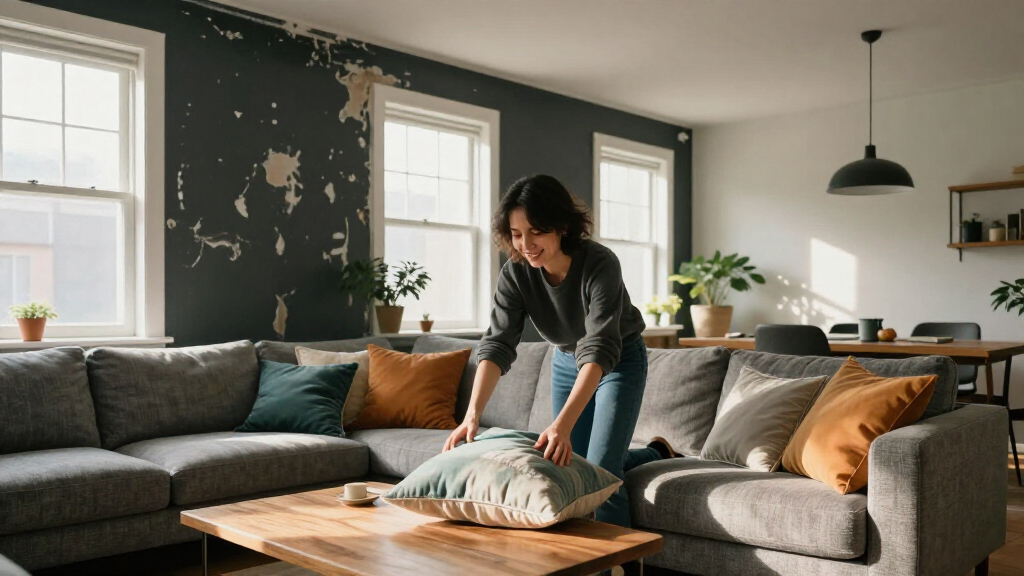 A Dark And Dated Living Room Gets A Dramatic Designer Makeover