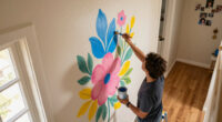 Her Sister Painted Flowers On Her Hallway Walls — Now It’s A Colorful Escape