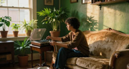 They Turned Their Beige 1900S Parlor Into A Bold, Green “Analog Room”