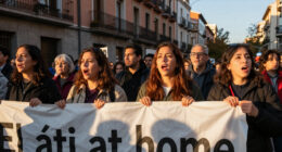 Thousands Protest Maricarmen's Eviction In Madrid