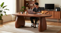Don't Put Your Desk Against The Wall — This 'Bean Desk' Is How The Design Crowd Is Making The Most Of Their Small-ish Spaces