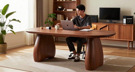 Don't Put Your Desk Against The Wall — This 'Bean Desk' Is How The Design Crowd Is Making The Most Of Their Small-ish Spaces