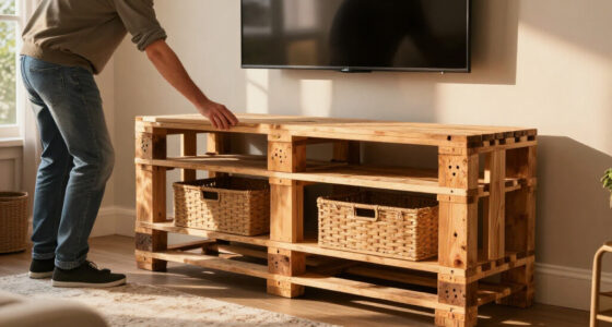 Man Turns Old Wood Pallets Into A Space-Saving Piece Of Furniture With An Impressive DIY